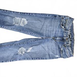 Womens Distressed Blue Denim Jeans Size 12